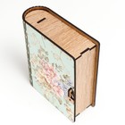 Шкатулка-книга "Цветы" 14х12х5 см - фото 22545768