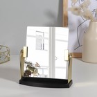 Зеркало настольное, зеркальная поверхность 15 × 17,5 см, цвет золотистый - фото 24478697