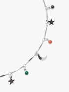 Чокер «Полумесяц» фазы луны, цветной в серебре, 35 см - Фото 2