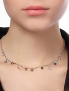 Чокер «Полумесяц» фазы луны, цветной в серебре, 35 см - Фото 8