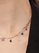 Чокер «Полумесяц» фазы луны, цветной в серебре, 35 см - Фото 9