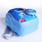Рюкзак детский с кошельком, отдел на молнии, цвет голубой - фото 6886392