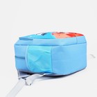 Рюкзак детский с кошельком, отдел на молнии, цвет голубой - фото 24727140