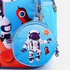 Рюкзак детский с кошельком, отдел на молнии, цвет голубой - фото 24727141