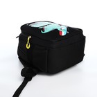 Рюкзак детский с пеналом, отдел на молнии, цвет чёрный - фото 24727149