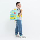 Рюкзак детский на молнии, цвет бирюзовый - фото 9896642