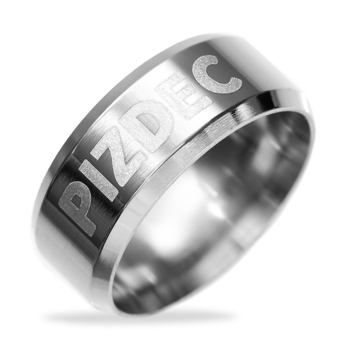 

Кольцо с гравировкой «Pizdec», металл, d = 1,7 см