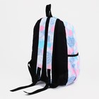 Рюкзак школьный из текстиля на молнии, наружный карман, цвет сиреневый/розовый - фото 6886529