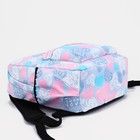 Рюкзак школьный из текстиля на молнии, наружный карман, цвет сиреневый/розовый - Фото 3