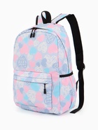 Рюкзак школьный из текстиля на молнии, наружный карман, сиреневый, розовый - Фото 5