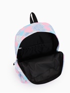 Рюкзак школьный из текстиля на молнии, наружный карман, сиреневый, розовый - фото 119328488