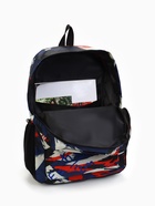 Рюкзак школьный на молнии, с карманами, с принтом, размер 29×12×42 см, синий/красный 9424725