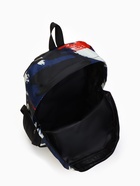 Рюкзак школьный на молнии, с карманами, с принтом, размер 29×12×42 см, синий/красный - Фото 12