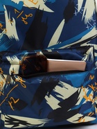 Рюкзак школьный на молнии, с карманами, с принтом, размер 29×12×42 см, синий/белый 9424726