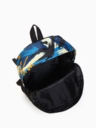 Рюкзак школьный на молнии, с карманами, с принтом, размер 29×12×42 см, синий/белый - Фото 10