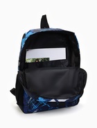 Рюкзак школьный на молнии, наружный карман, синий, голубой - Фото 10