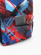 Рюкзак школьный на молнии, с карманом, с абстрактным принтом, однотонный, размер 29×12×42 см, красный/голубой - Фото 5