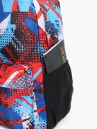 Рюкзак школьный на молнии, с карманом, с абстрактным принтом, однотонный, размер 29×12×42 см, красный/голубой - Фото 6