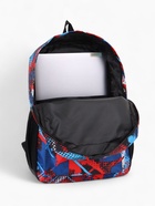 Рюкзак школьный на молнии, с карманом, с абстрактным принтом, однотонный, размер 29×12×42 см, красный/голубой - Фото 8