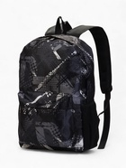 Рюкзак школьный на молнии, с карманом, с абстрактным принтом, однотонный, размер 29×12×42 см, чёрный/серый - Фото 1