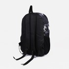 Рюкзак школьный из текстиля на молнии, наружный карман, цвет серый/чёрный - фото 6886581