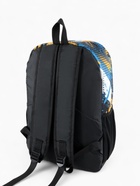 Рюкзак школьный на молнии, с карманом, с абстрактным принтом, однотонный, размер 29×12×42 см, голубой/жёлтый - Фото 6