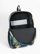 Рюкзак школьный на молнии, с карманом, с абстрактным принтом, однотонный, размер 29×12×42 см, голубой/жёлтый - Фото 7