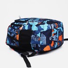 Рюкзак молодёжный на молнии из текстиля, 2 кармана, цвет синий - фото 7301717