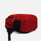 Рюкзак мужской на молнии, 2 наружных кармана, цвет красный - Фото 3