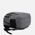 Рюкзак школьный на молнии, 2 наружных кармана, цвет серый - Фото 5
