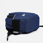 Рюкзак мужской на молнии, наружный карман, цвет синий - фото 6886694
