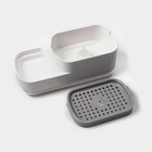 Дозатор для моющего средства с подставкой для губки Raccoon, 550 мл, губка в комплекте, белый - Фото 5