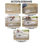 Дозатор для моющего средства с подставкой для губки Raccoon, 550 мл, губка в комплекте, белый - Фото 4