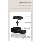 Дозатор для моющего средства с подставкой для губки Raccoon, 550 мл, губка в комплекте, цвет чёрный - Фото 3