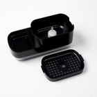 Дозатор для моющего средства с подставкой для губки Raccoon, 550 мл, губка в комплекте, цвет чёрный - Фото 4