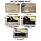 Дозатор для моющего средства с подставкой для губки Raccoon, 550 мл, губка в комплекте, цвет чёрный - Фото 6