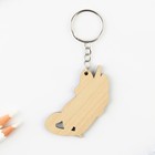 Брелок для ключей деревянный "Корги единорог" 4,7 х 6 см - фото 22566598