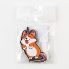 Брелок для ключей деревянный "Корги единорог" 4,7 х 6 см - фото 22566599