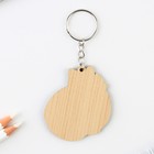 Брелок для ключей деревянный "Парочка котиков" 4.7 х 6 см - Фото 4