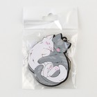 Брелок для ключей деревянный "Парочка котиков" 4.7 х 6 см - Фото 5