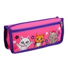 Пенал школьный, текстиль, 2 отделения, 8×21×4 см«Миленькие котята» - Фото 2