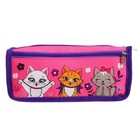 Пенал школьный, текстиль, 2 отделения, 8×21×4 см«Миленькие котята» - Фото 3
