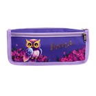 Пенал школьный, текстиль, 2 отделения, 8×21×4 см «Совушка» - Фото 3