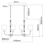 Люстра «Палермо», размер 66x262x110 см, 480Вт 8xE14 IP 20 - Фото 4