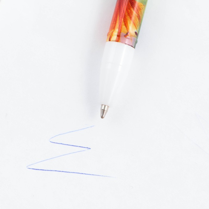 Ручка шариковая синяя паста 0.5 мм с колпачком «Цвети от счастья» пластик - фото 1907704455