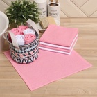 Салфетки махровые декоративные «Этель. Этно», 5 шт., 30×30 см, хлопок 100%, розовые/белые - Фото 3