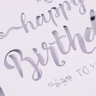Салфетки бумажные «С днём рождения», 33 × 33 см, в наборе 12 штук, цвет серебро - Фото 2