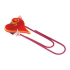 Закладка-скрепка большая, 11 см, "Сердце", МИКС (комплект 12 шт) - фото 24302269