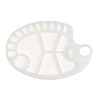 Палитра пластиковая овальная Calligrata, 30×20.5 см, с ячейками, с отверстием под палец - Фото 2