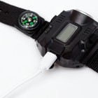 Фонарь-часы аккумуляторный, 3 Вт, 500 мАч, 200 лм, XPE, 6 x 5.2 см, ремешок l-20.5 см - фото 9954995